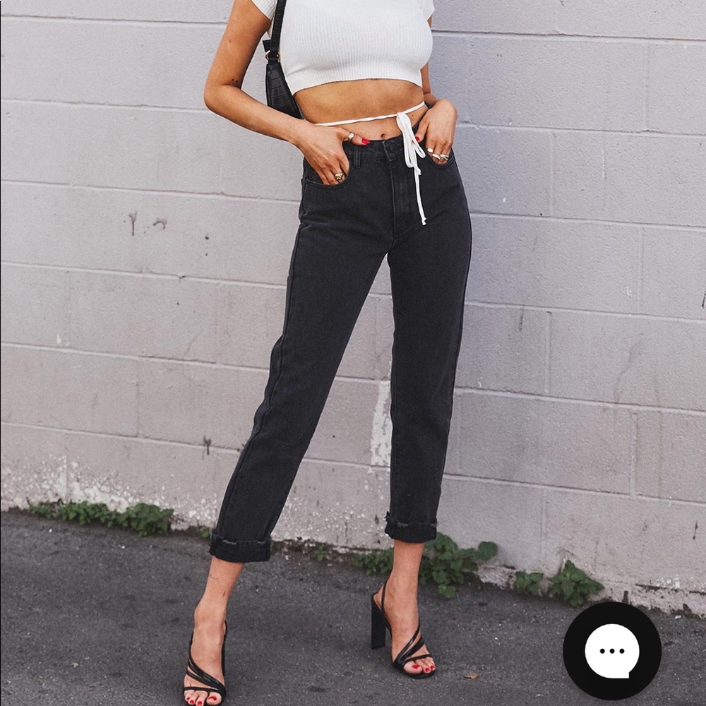Princess Polly black jeans size 4